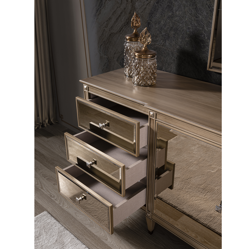 Crown Dresser & Mirror(Pick-up Only)