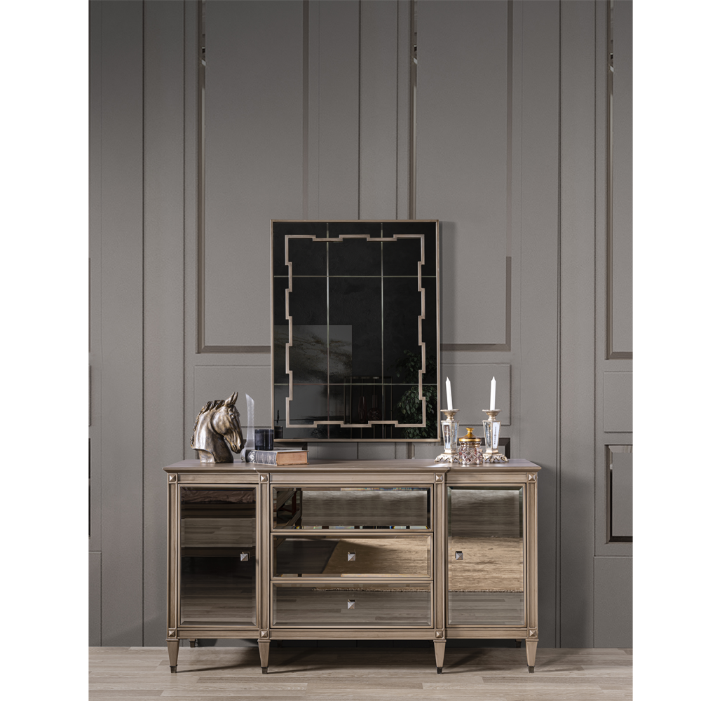 Crown Dresser & Mirror(Pick-up Only)