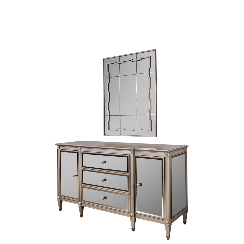 Crown Dresser & Mirror(Pick-up Only)