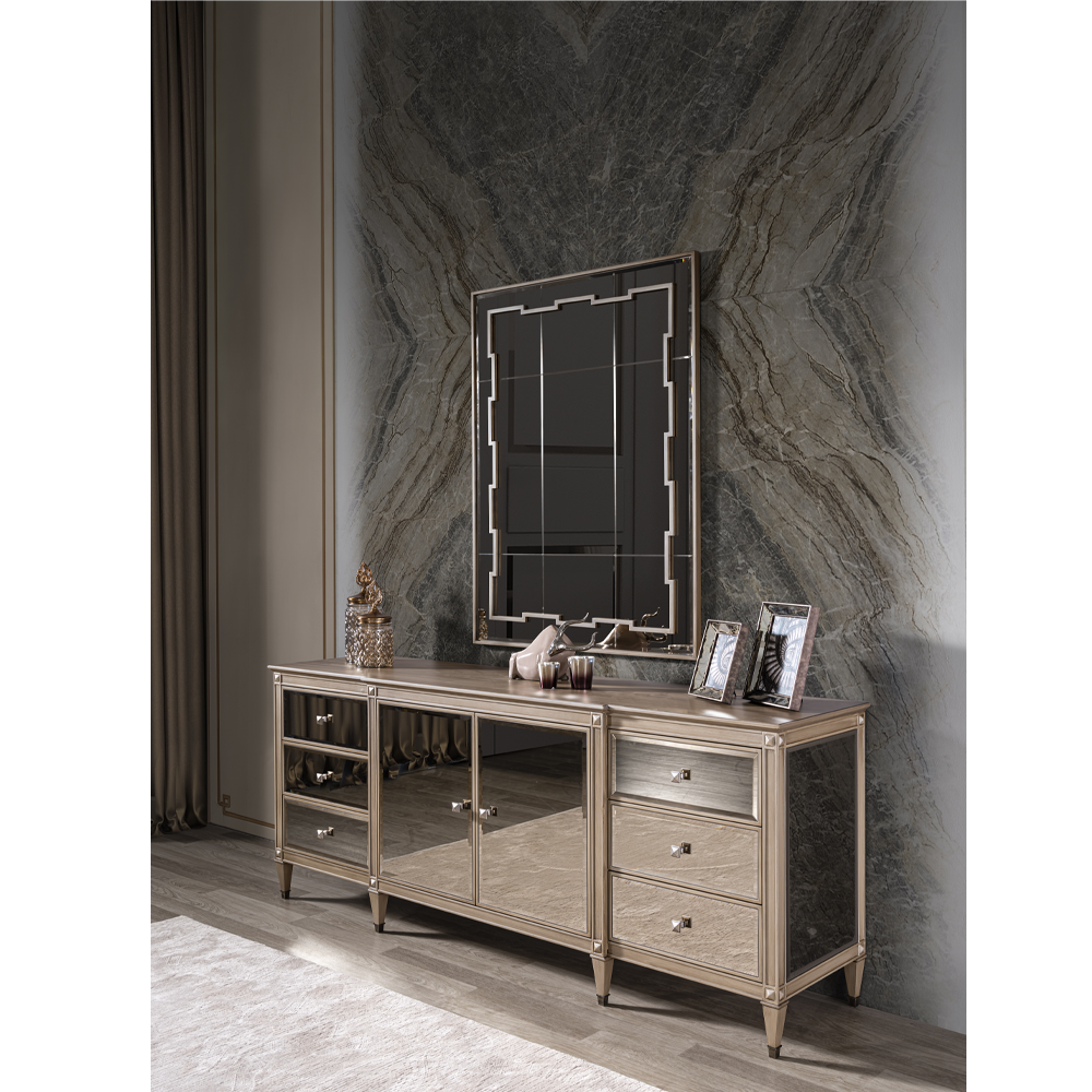 Crown Dresser & Mirror(Pick-up Only)