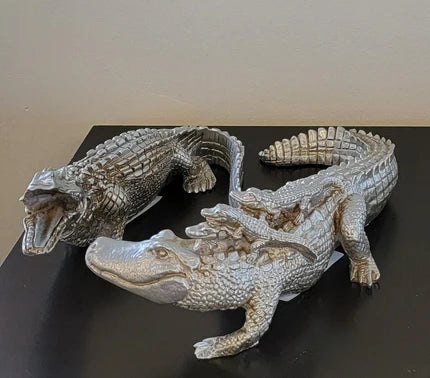 Regal Alligator Sculpture Decor