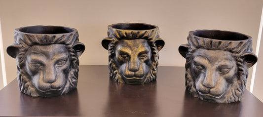 Lion Head Vase Decor