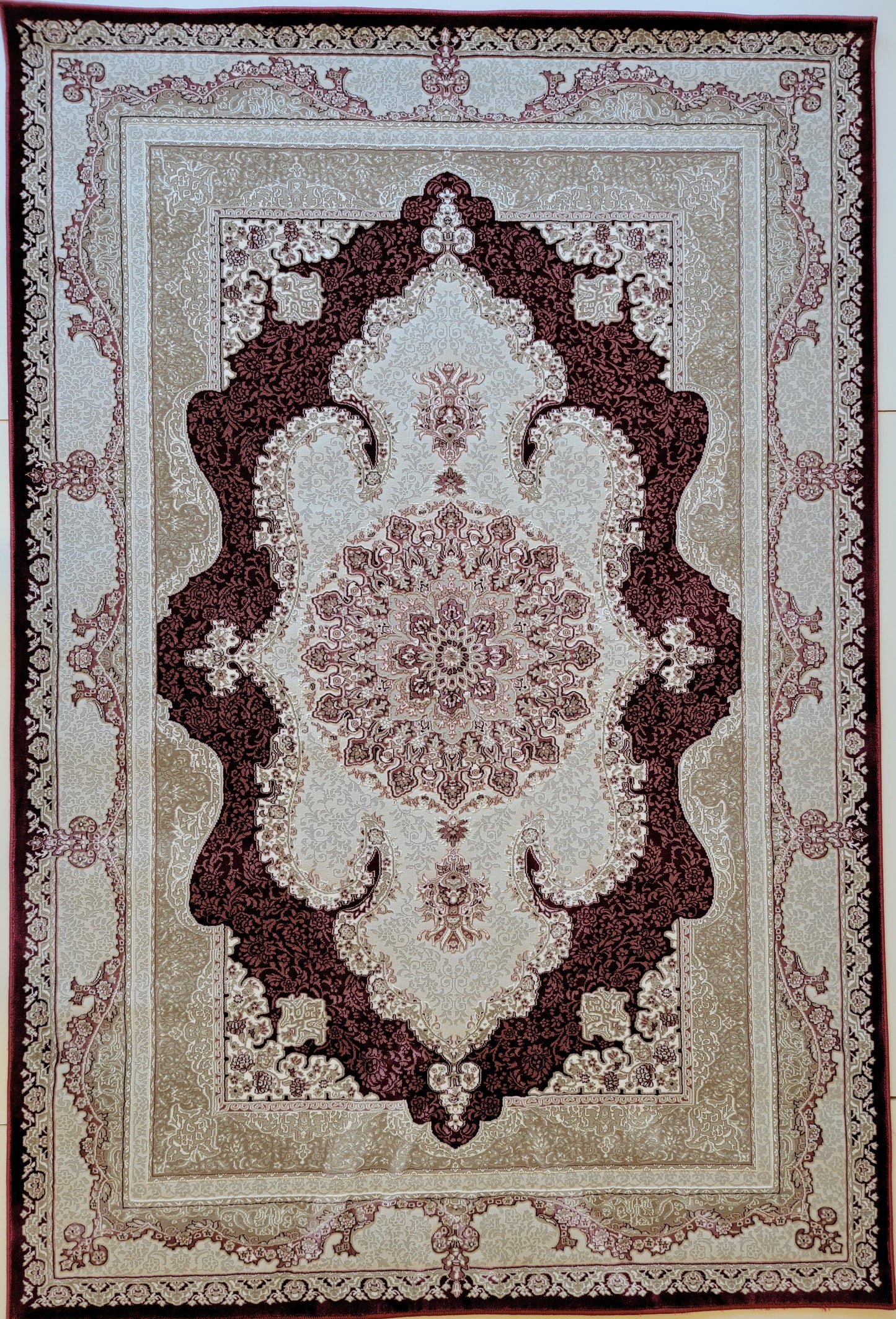 Avangard Oriental Area Rug. Beige, Brown, and Red 