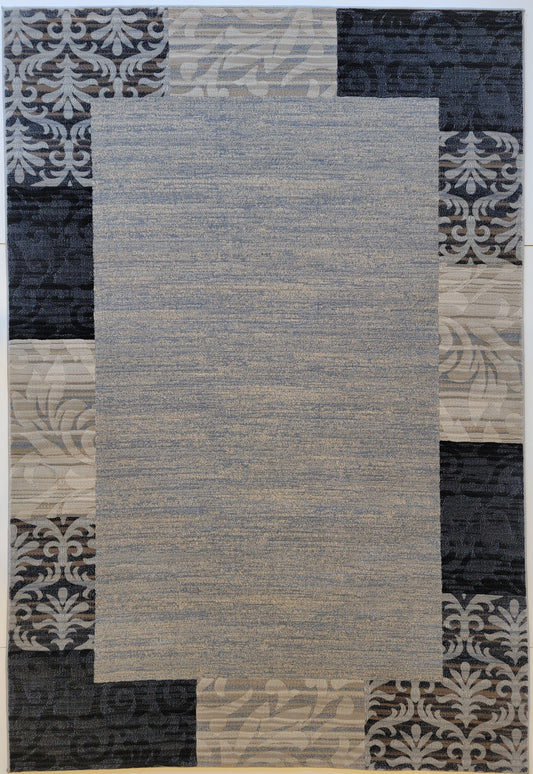 Baguette Geometric Area Rug. Beige, Brown, and Black  