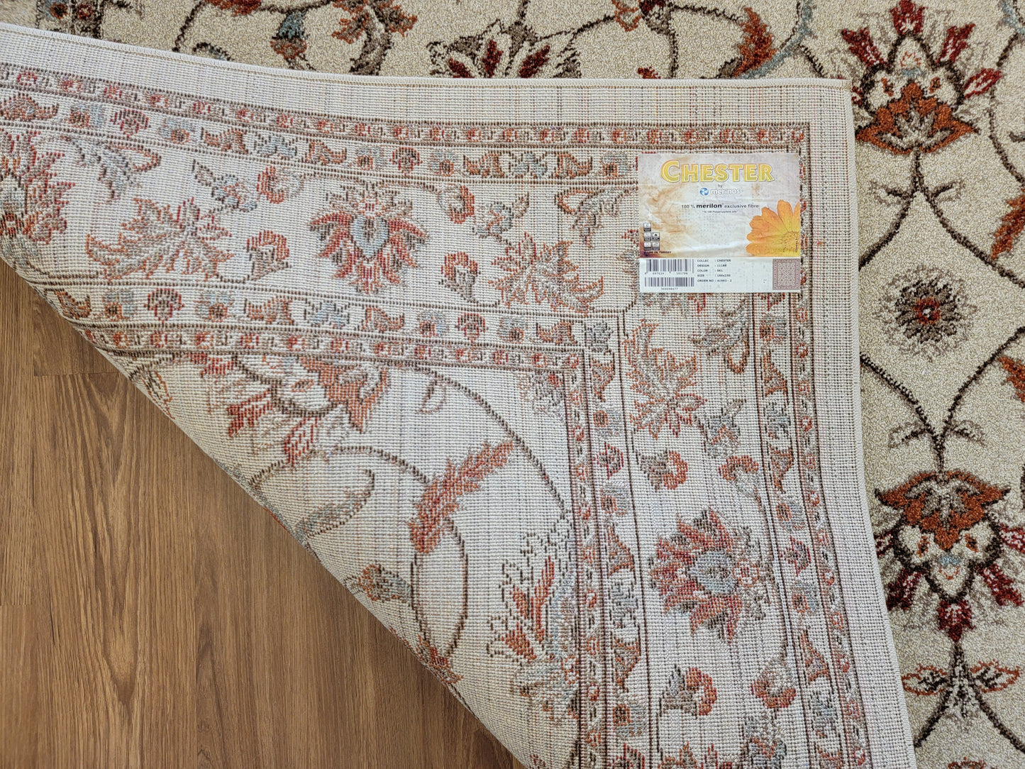 Chester Oriental Area Rug. Beige, Brown, and Orange