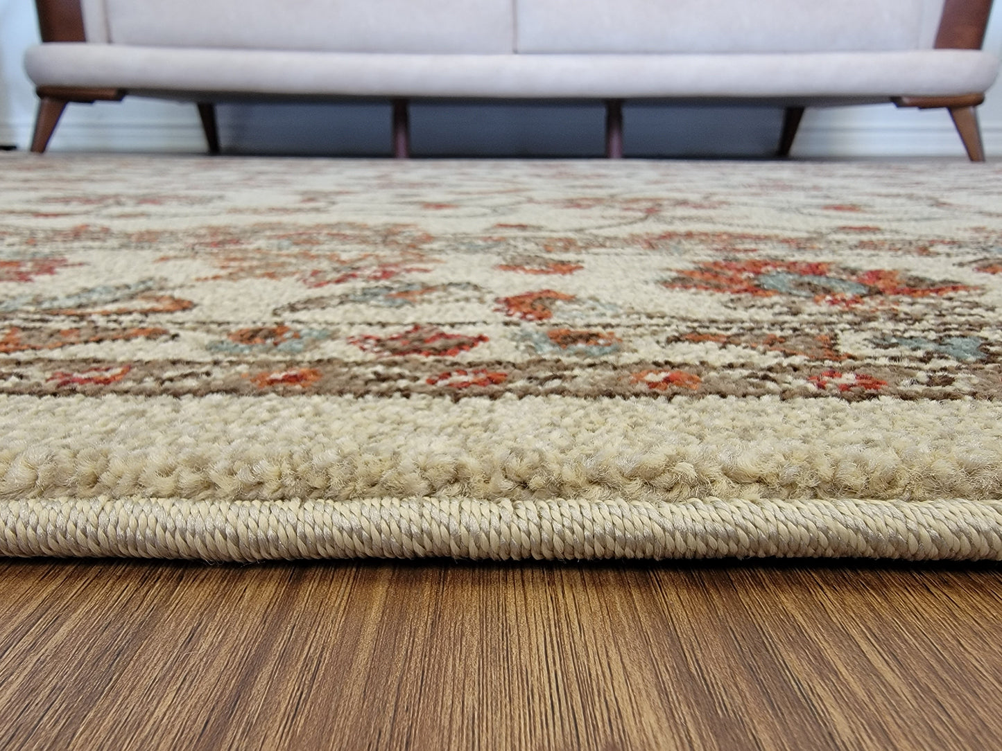 Chester Oriental Area Rug. Beige, Brown, and Orange