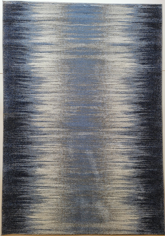 Diamond Art Abstract Area Rug. Dim Gray, Navy, and White