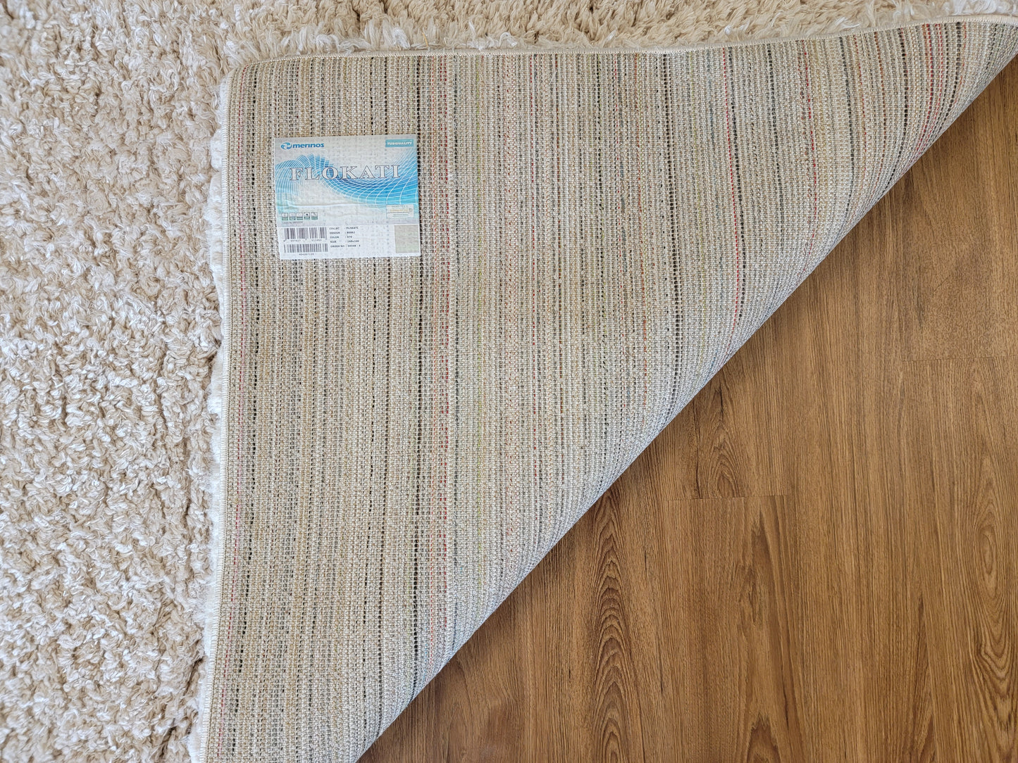 Flokati Shag Area Rug. Ivory Color