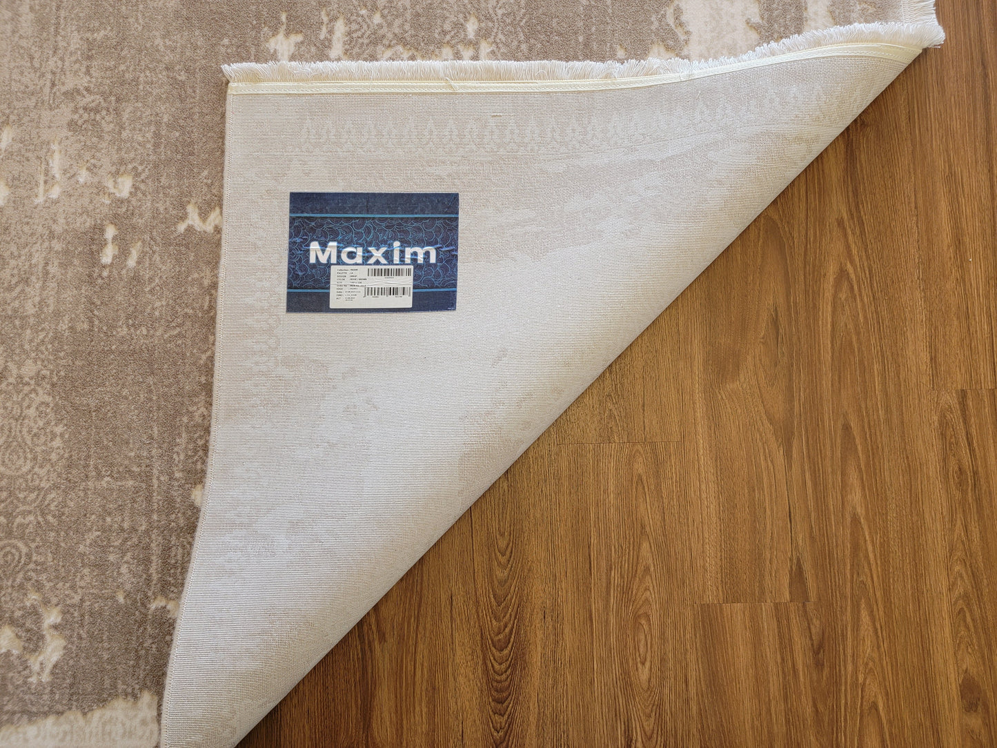 Maxim Abstract Area Rug. Beige and Sandy Brown