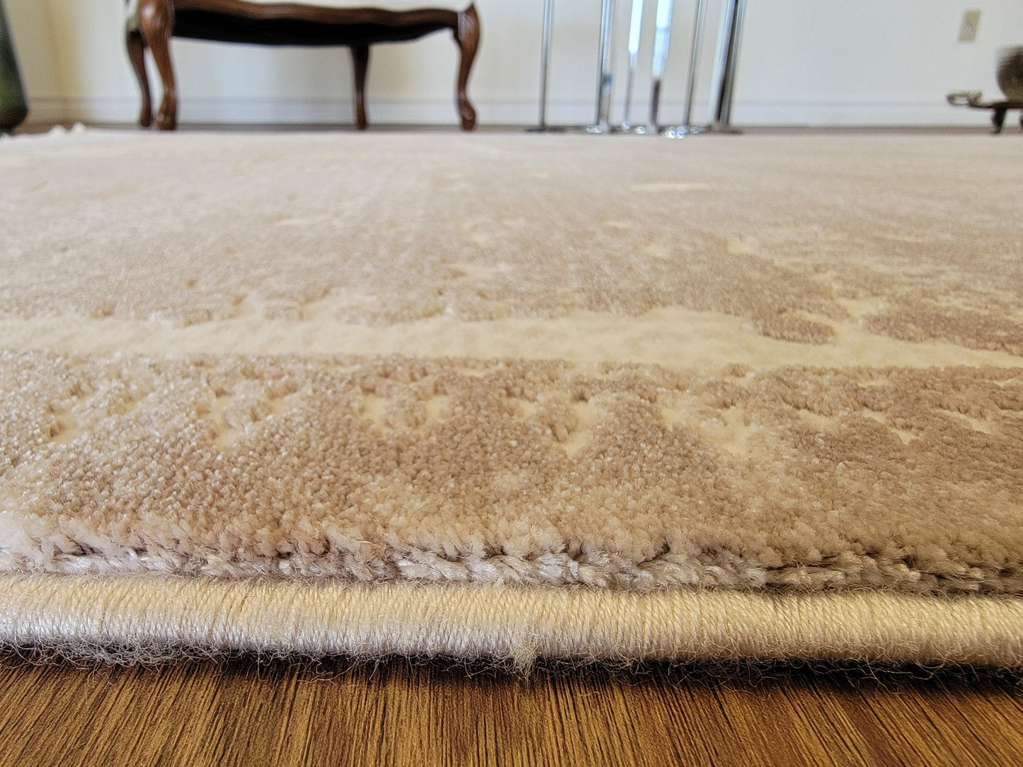 Maxim Abstract Area Rug. Beige and Sandy Brown