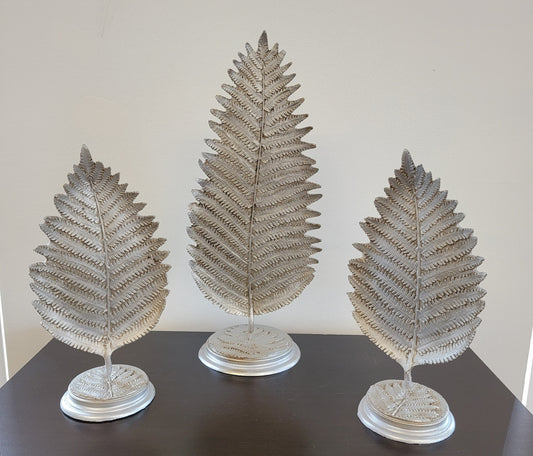 Silver Leaf Sculpture Decor