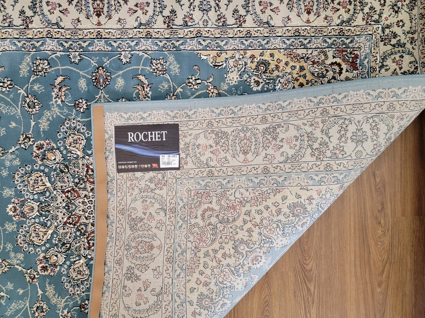 Rochet Oriental Area Rugs. Teal, Beige, and Royal Yellow