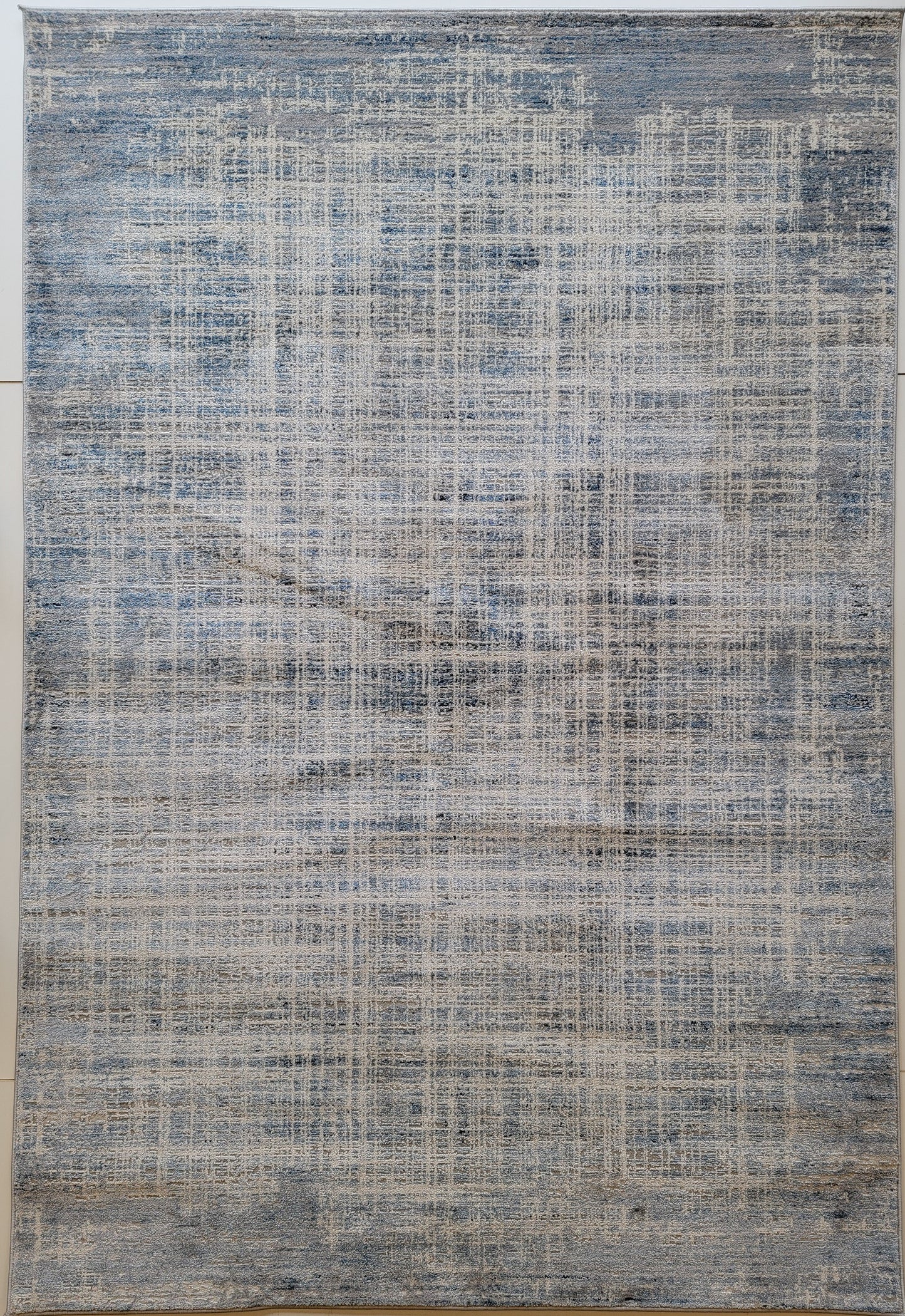 Venus Geometric Area Rug. Cobalt Blue and Gray